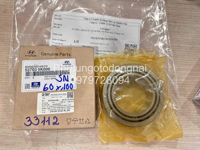 Phụ kiện 527035K000 bạc đạn bánh sau ngoài